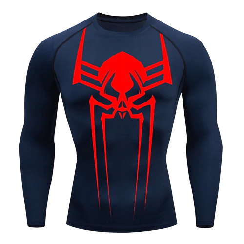 Blue Spiderman 2099 Compression Shirt (LONG)