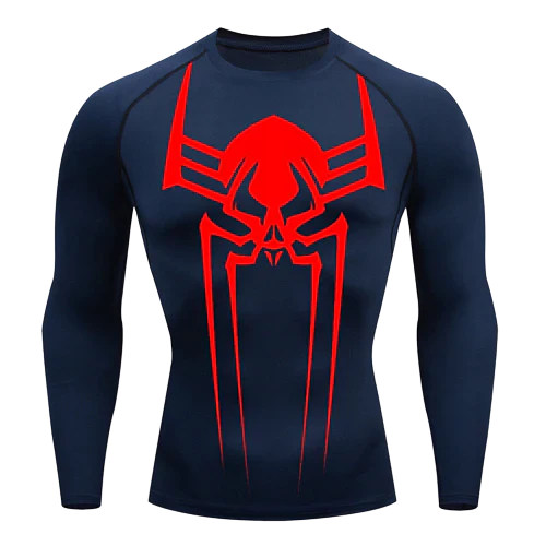 🎁 Blue Spiderman 2099 Compression Shirt (LONG) (100% off)